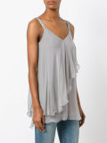 ruffled shift blouse