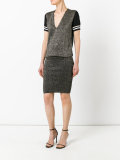 metallic knitted dress