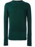 zipped layered cuffs sweatshirt