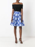floral jacquard skirt
