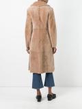 buttoned mid coat
