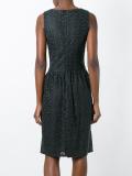 embroidered pleated skirt dress