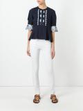 ruffled shortsleeved blouse