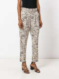floral print cropped trousers