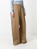 pleated detail palazzo trousers