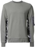 panelled sleeve sweatshirt