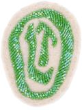 logo beaded velcro patch
