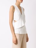 v-neck wrap blouse