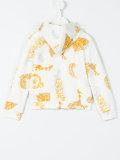 zip-up hooded sweatshirt