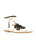 flower flat sandals