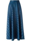 pleated herringbone skirt