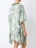 v neck printed kaftan