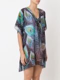v-neck pinted beach dress
