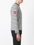 badge appliqué striped top
