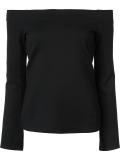 off-shoulders knit blouse