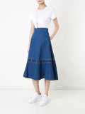 denim lace-up skirt 