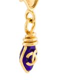 Gripoix heart CC logo clip-on earrings