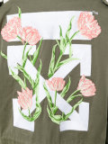 flower print military jacket 