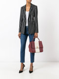 striped shoulder bag