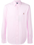 embroidered logo button-down shirt