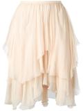 tiered ruffled skirt