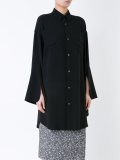 'Georgette' slashed cuff shirt