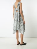 spot marble trapeze dress