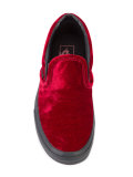 velvet slip-on sneakers