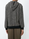 metallic hooded cardigan 