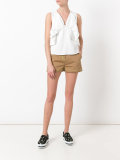stitched detail shorts