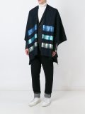 striped cape coat