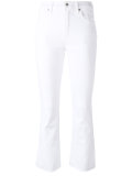 cropped kick flare trousers