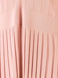 pleated rib v-neck top