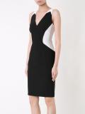 contrast fitted dress 
