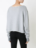 destroyed cropped sweatshirt