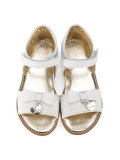 heart logo charm sandals
