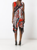 paisley patterned flared dress