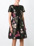 floral jacquard dress