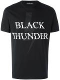 black thunder print T-shirt
