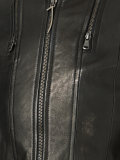 zip detail leather jacket