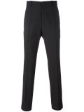 straight leg tailored trousers