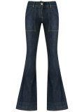 flared denim pants