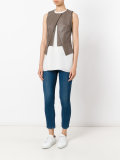 panelled sleeveless top