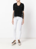 houndstooth panel knitted top 