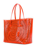 circular pattern perforated tote