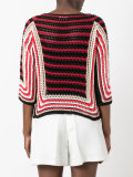 three-quarters sleeve knitted blouse