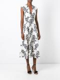 arabesque pattern midi dress