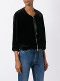 zipped velvet jacket