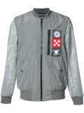 mesh sleeve bomber jacket 