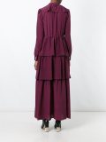 'faces' print ruffled dress